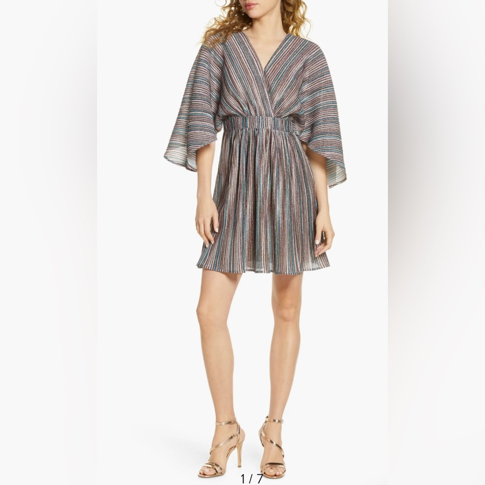 NWT Harlyn Metallic Stripe Cocktail Dress Size XL